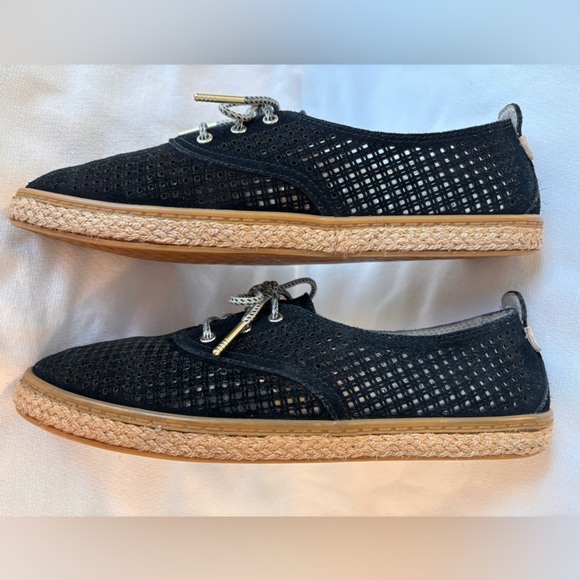 Cole Haan Cloud 3Eye Black Suede Espadrille Sneaker - Picture 4 of 14